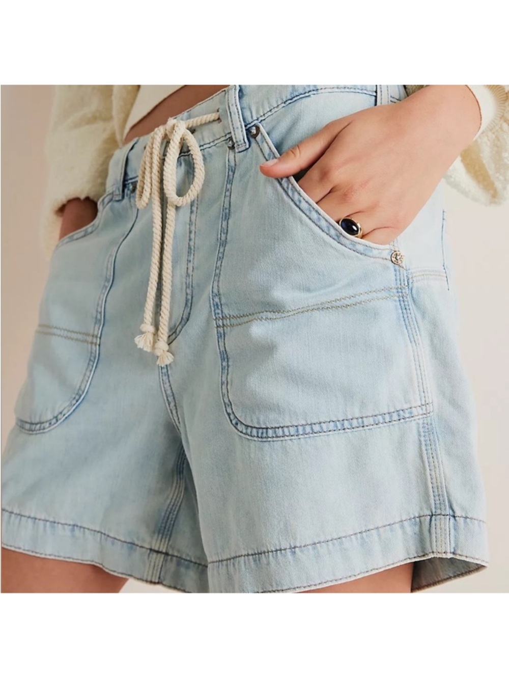 We The Free by Free People Second Chances Denim Shorts